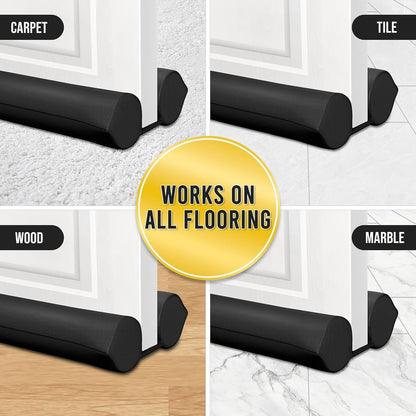 Comfyanno Under Door Draft Stopper – Apartment Bedroom Door Seal Blocking Hallway Noise and Light for Rest