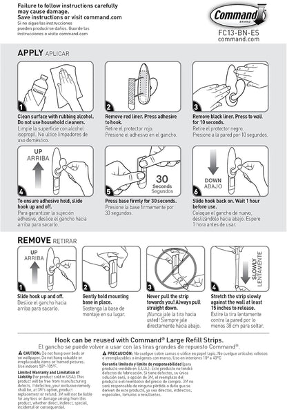 Command 5 lb Wall Hooks, Clean Removal Design for Safe Renter-Friendly Hanging