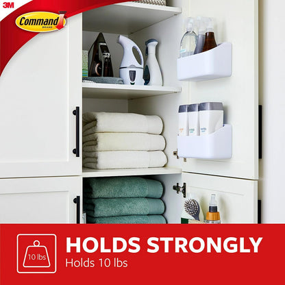 Command Large Caddy for Intentional Living Spaces, Clean-Line Adhesive Storage Basket in White