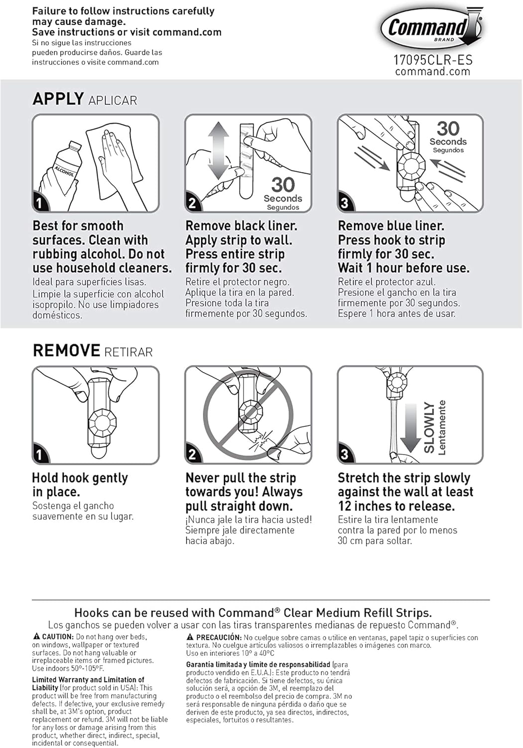 Command Medium Clear Hook – Workspace Declutter Solution for Smooth Morning Workflows