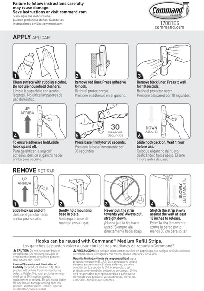 Command Medium Utility Hook Mega Pack – Easy-Reach Hooks for Children's Jackets, Lunch Boxes, and Cubbies