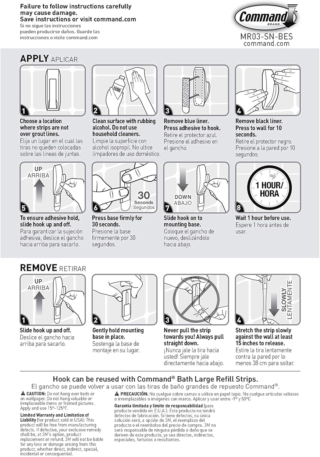 Command Modern Reflections Hook – Tool-Free Bathroom Hook That Protects Walls, Tenants, and Little Helpers