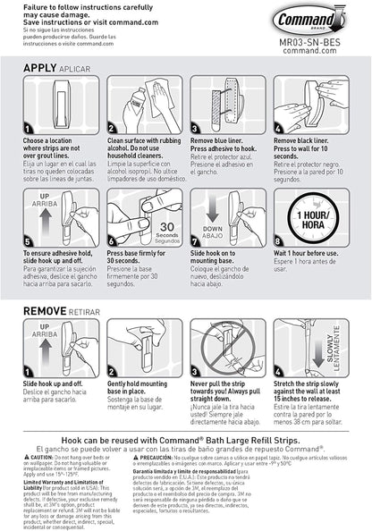 Command Modern Reflections Hook – Tool-Free Bathroom Hook That Protects Walls, Tenants, and Little Helpers