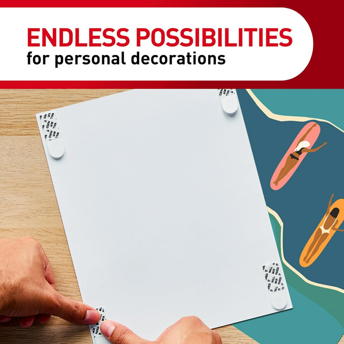 Command Poster Strips 256 Pack – Minimalist Wall Hanging, Clean Damage-Free Mounting for Posters
