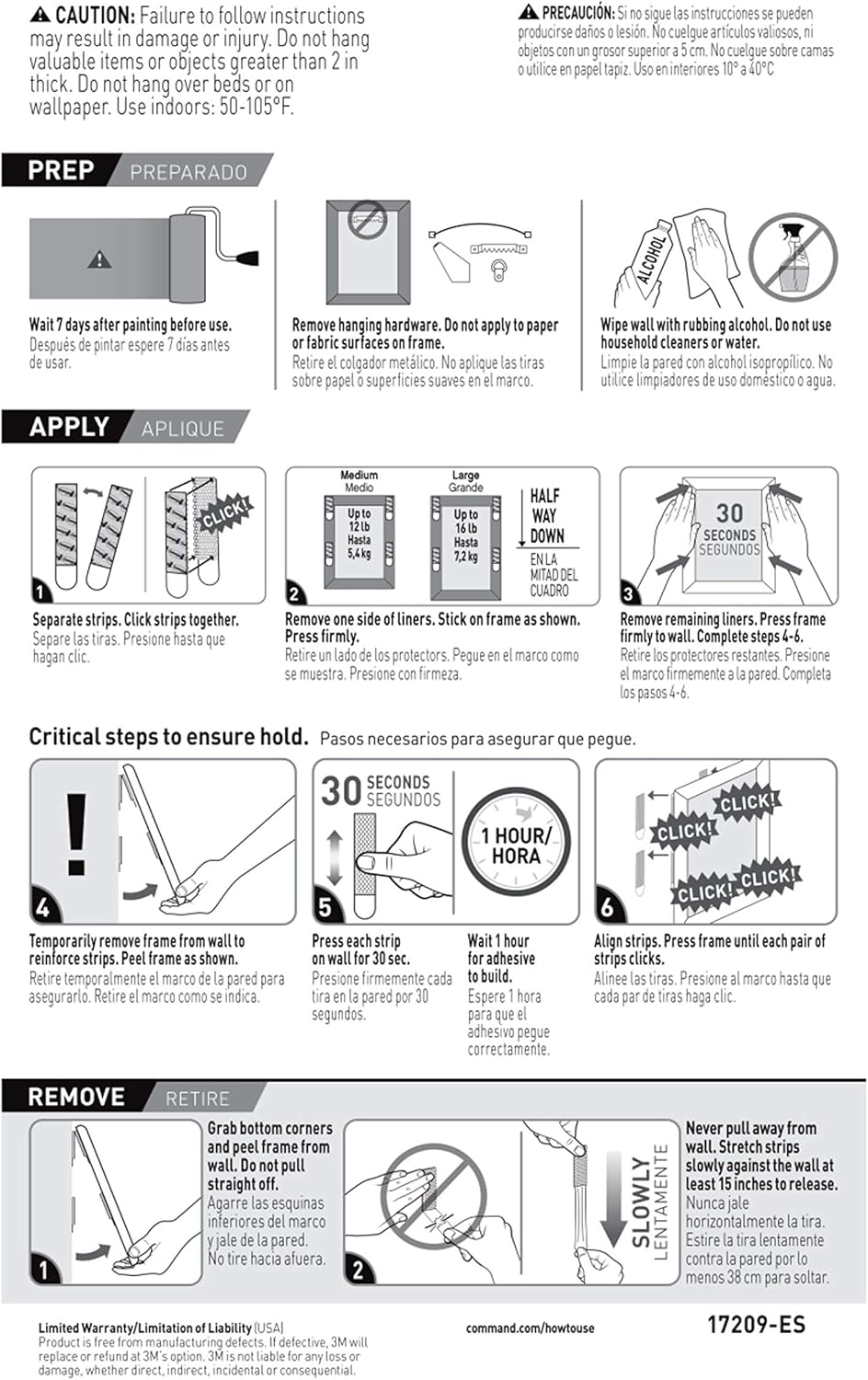 Command Tool-Free Adhesive Strips 10 lb and 15 lb for Neutral, Intentional Home Decor and Bare Wall Spaces
