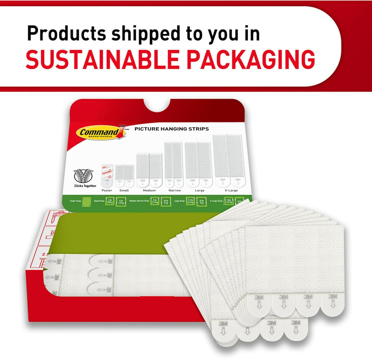 Command Tool-Free Adhesive Strips 10 lb and 15 lb for Neutral, Intentional Home Decor and Bare Wall Spaces