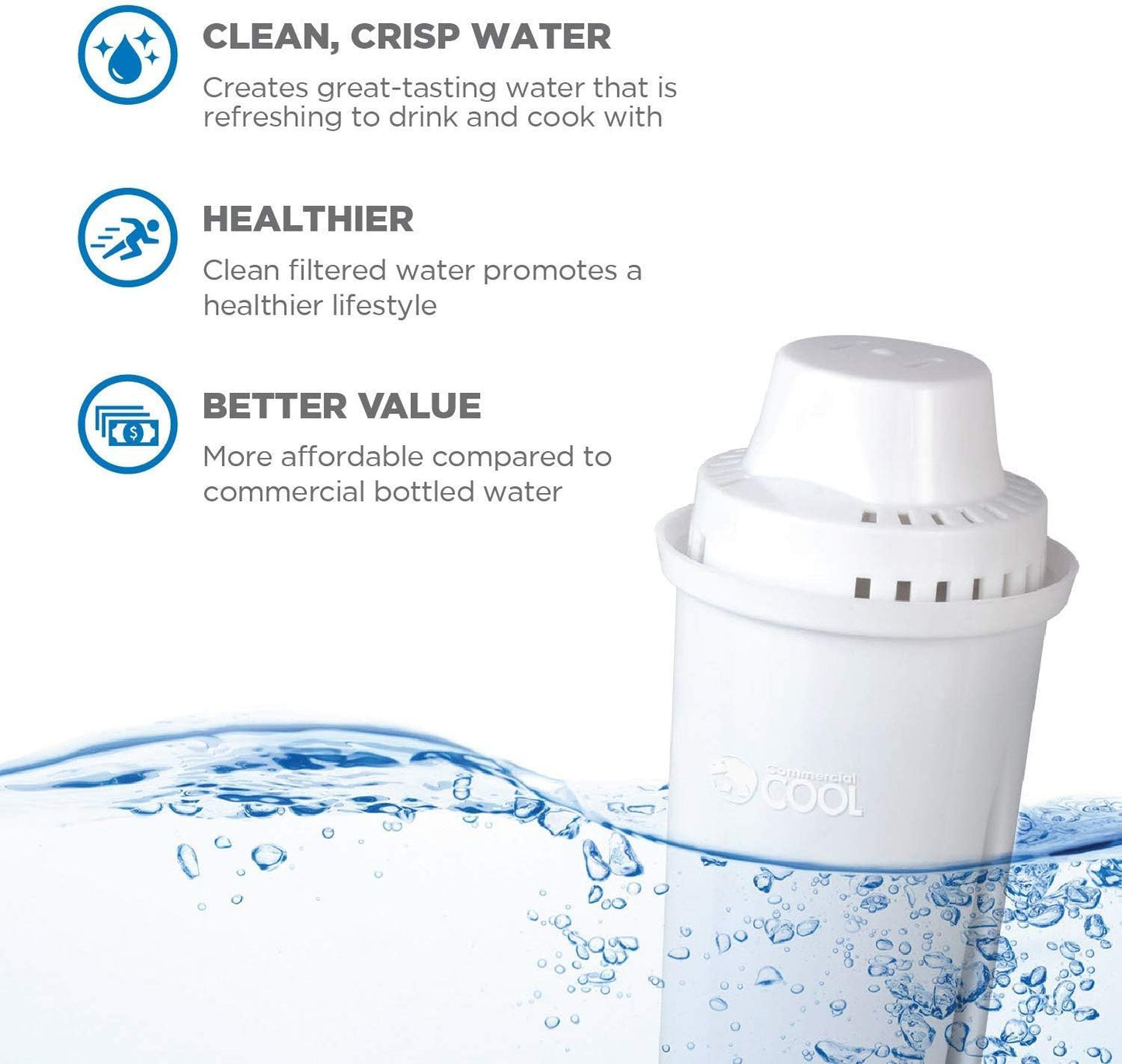 Commercial Cool Brita Water Filter 6-Pack – Apartment-Ready Gift Set for Friends Setting Up a New Kitchen