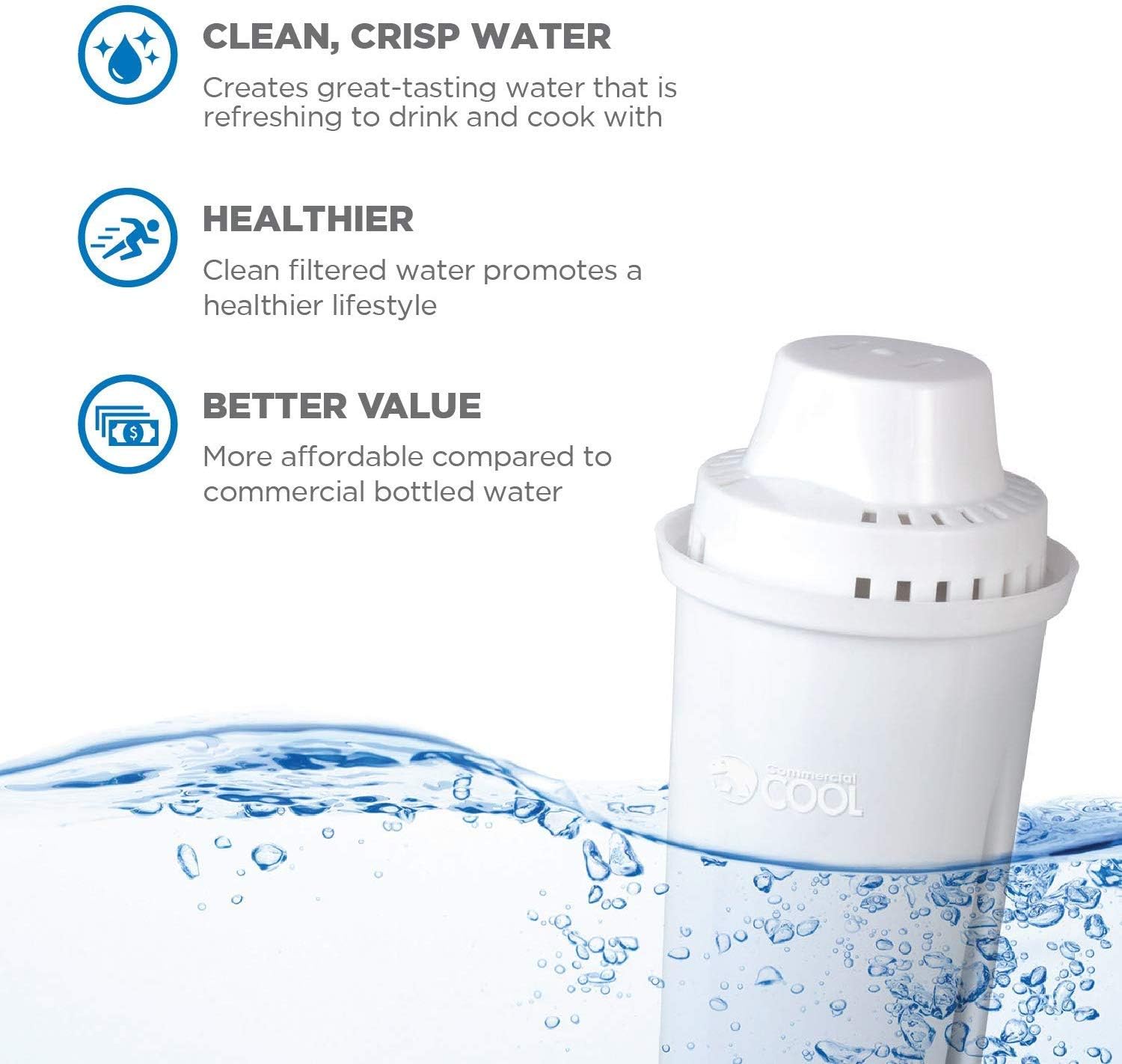 Commercial Cool Brita Water Filter 6-Pack – Apartment-Ready Gift Set for Friends Setting Up a New Kitchen