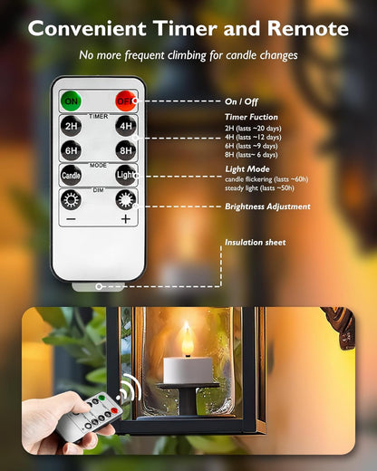 compact 1.57-inch diameter that fits most standard tea light holders and sconces