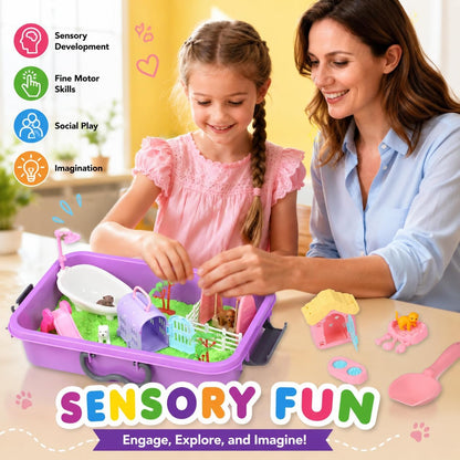 compact 13.5 x 8.5 x 3 inch storage bin keeps all pieces organized in one place