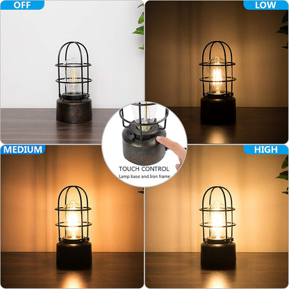 compact 3.93" d x 3.93" w x 8.6" h iron body sized for small nightstands