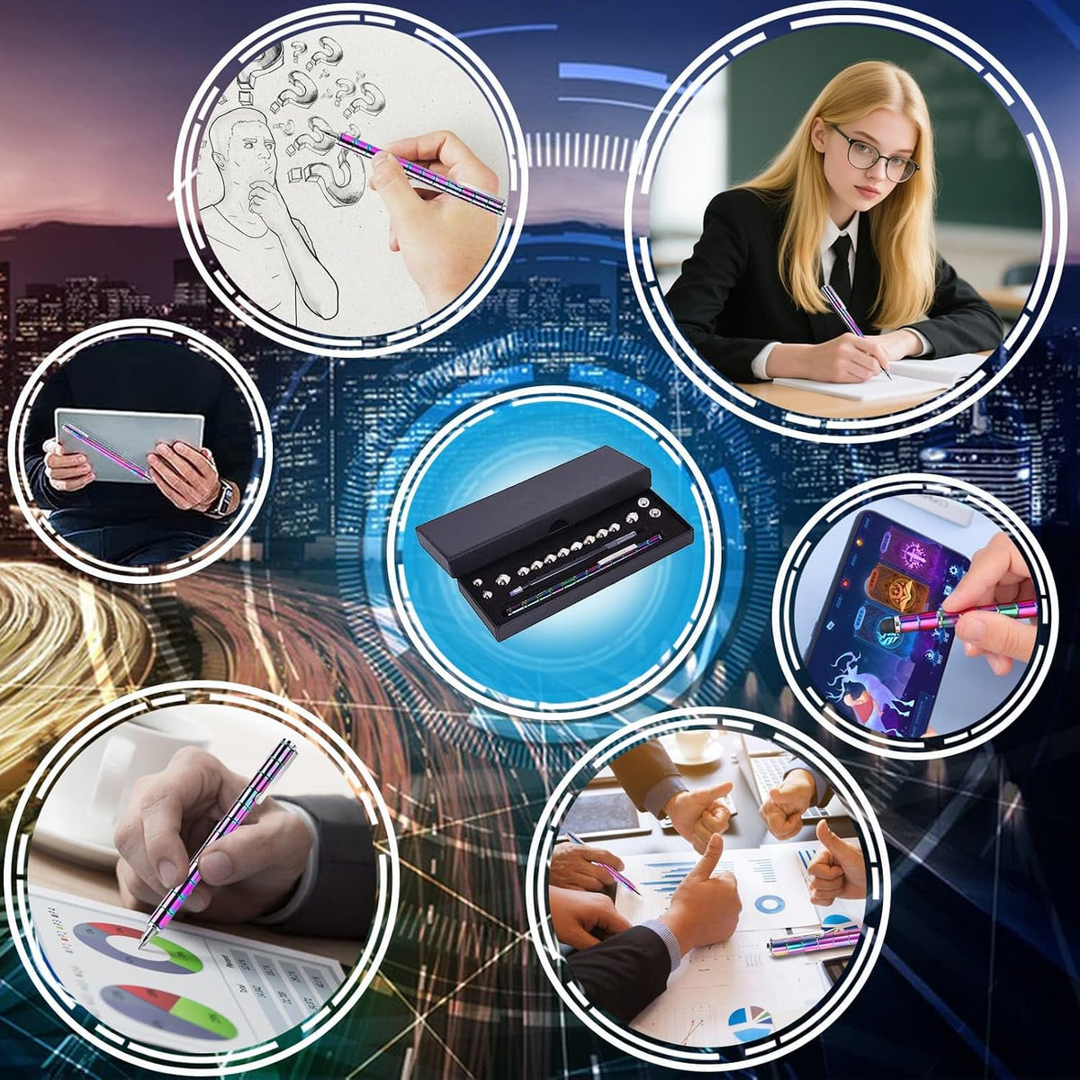 compact 7.2-inch form factor with smooth grip suitable for both writing and fidgeting