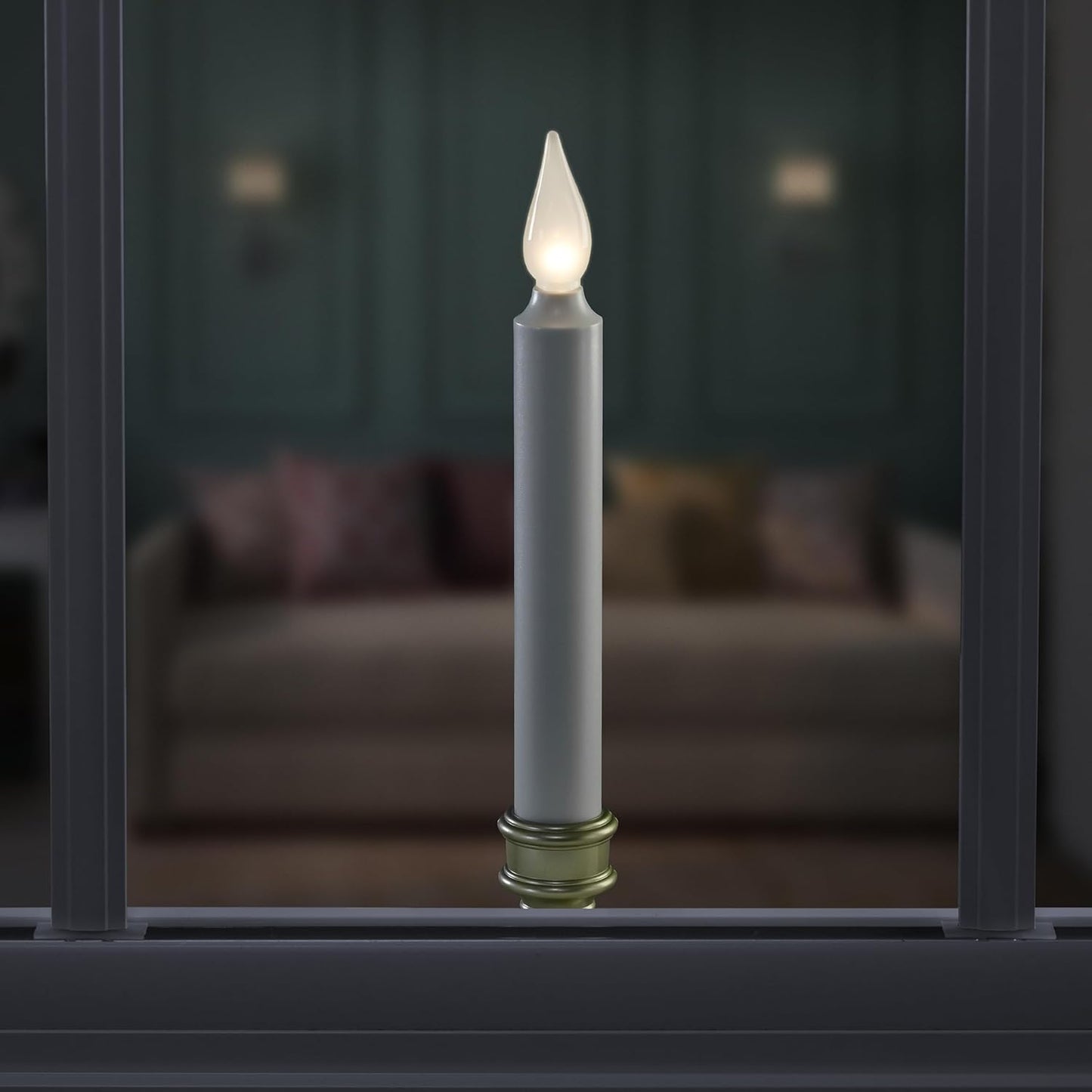 compact 9.75" h x 2.5" w x 1.75" d dimensions sized for standard window sills