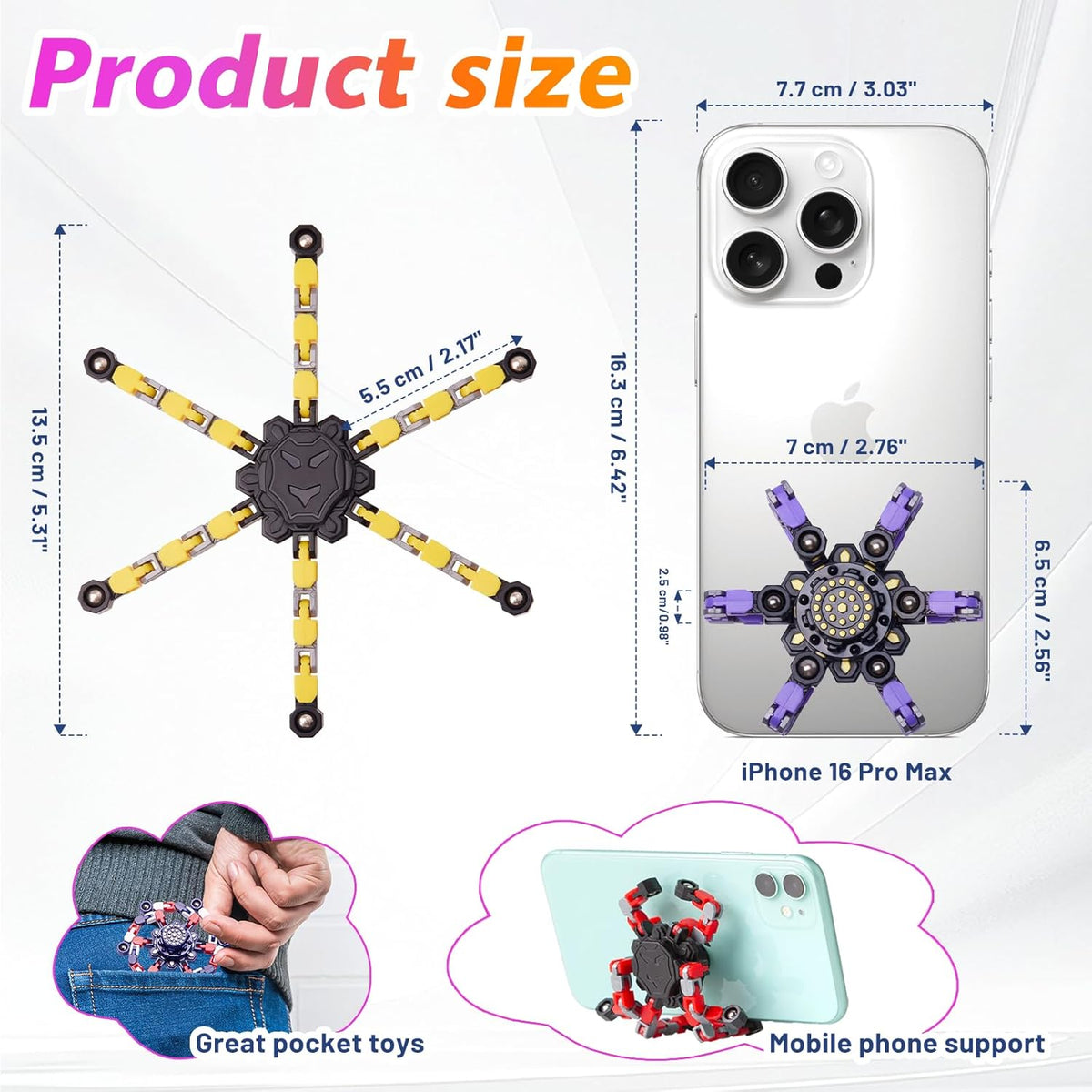 compact maximum length of 5.31 inches, pocket-portable