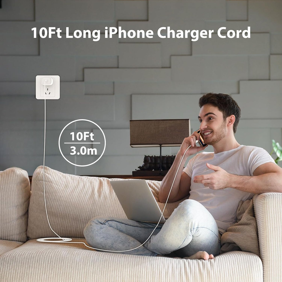 compact rectangular wall-mount form factor with type a 2-pin north american plug, available in 10 colorways including cosmic orange, purple, pink, blue, yellow, green, grayblue, and graywhite