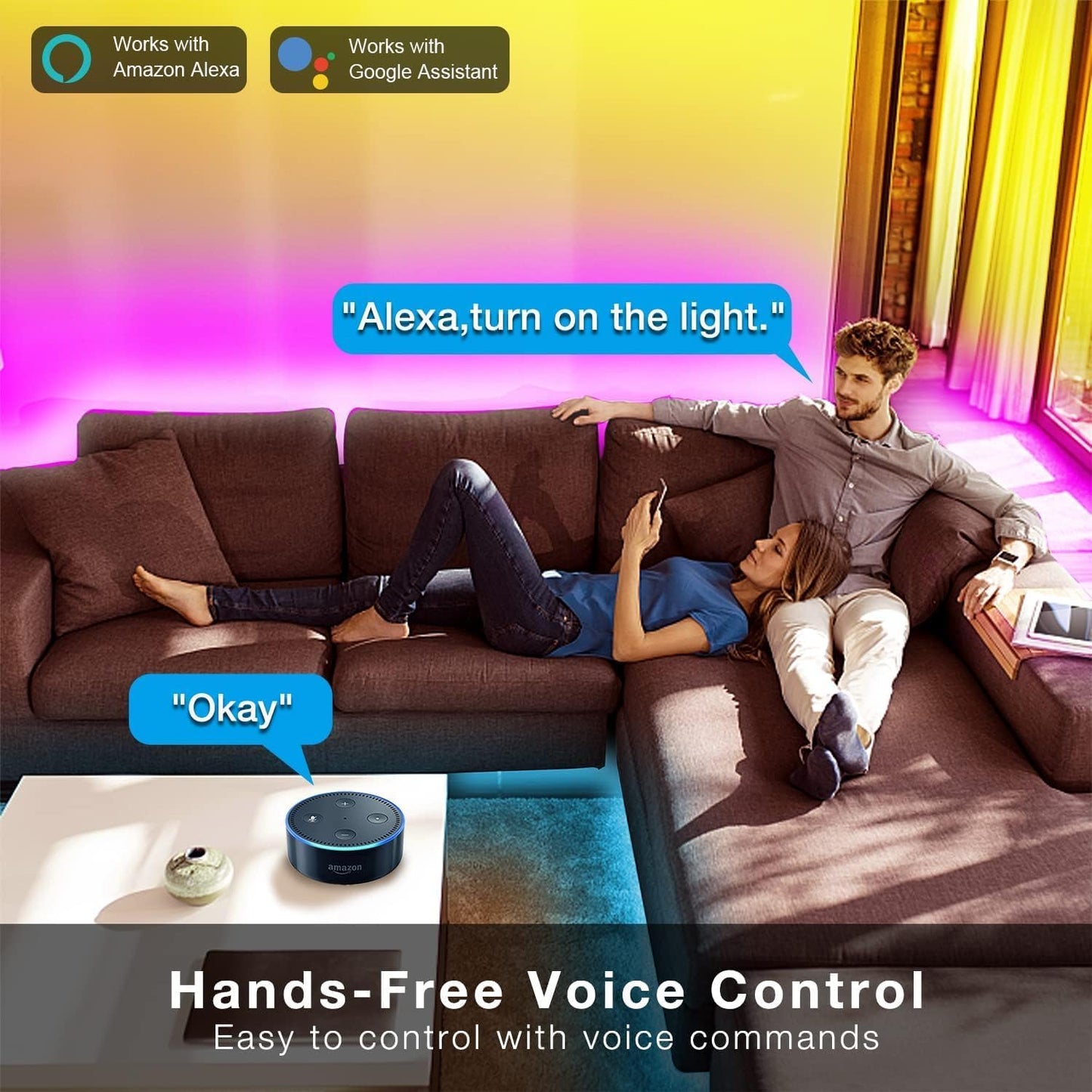 companion app plus 20-key ir music remote for dual control options