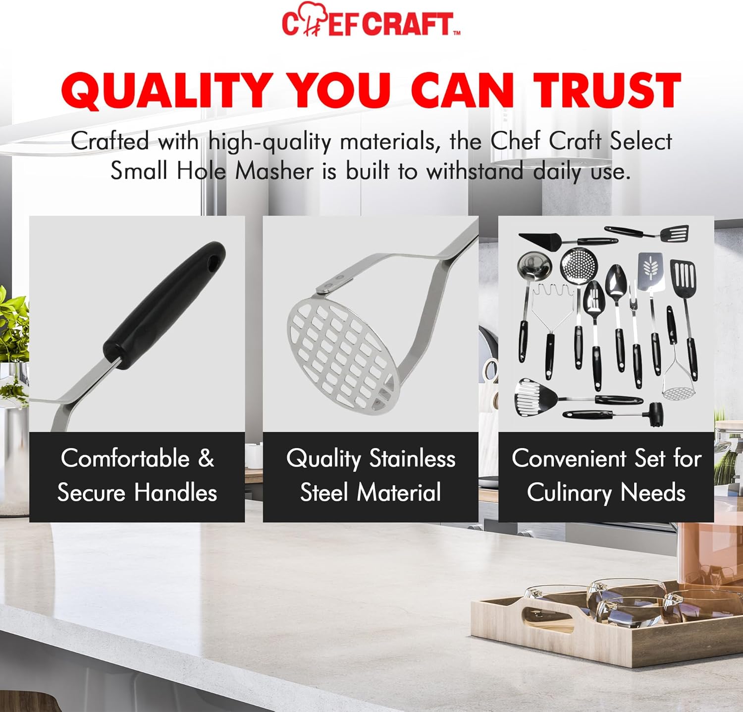 compatibility with non-coated cookware including stainless steel and cast iron