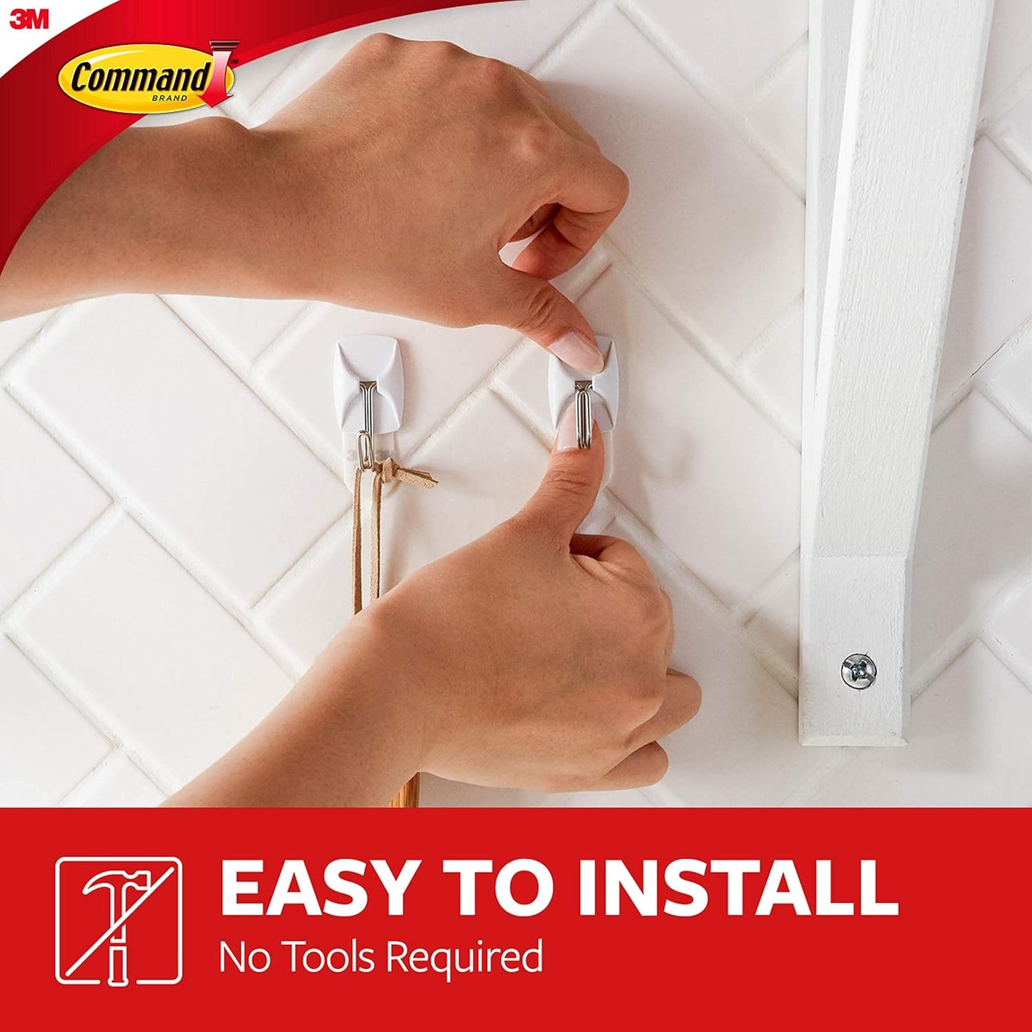 compatibility with painted walls, finished wood, tile, laminate, glass, and metal