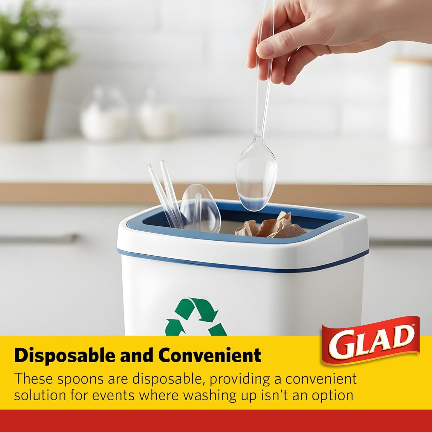 compatible cutlery system that pairs with glad clear forks, knives, and plates