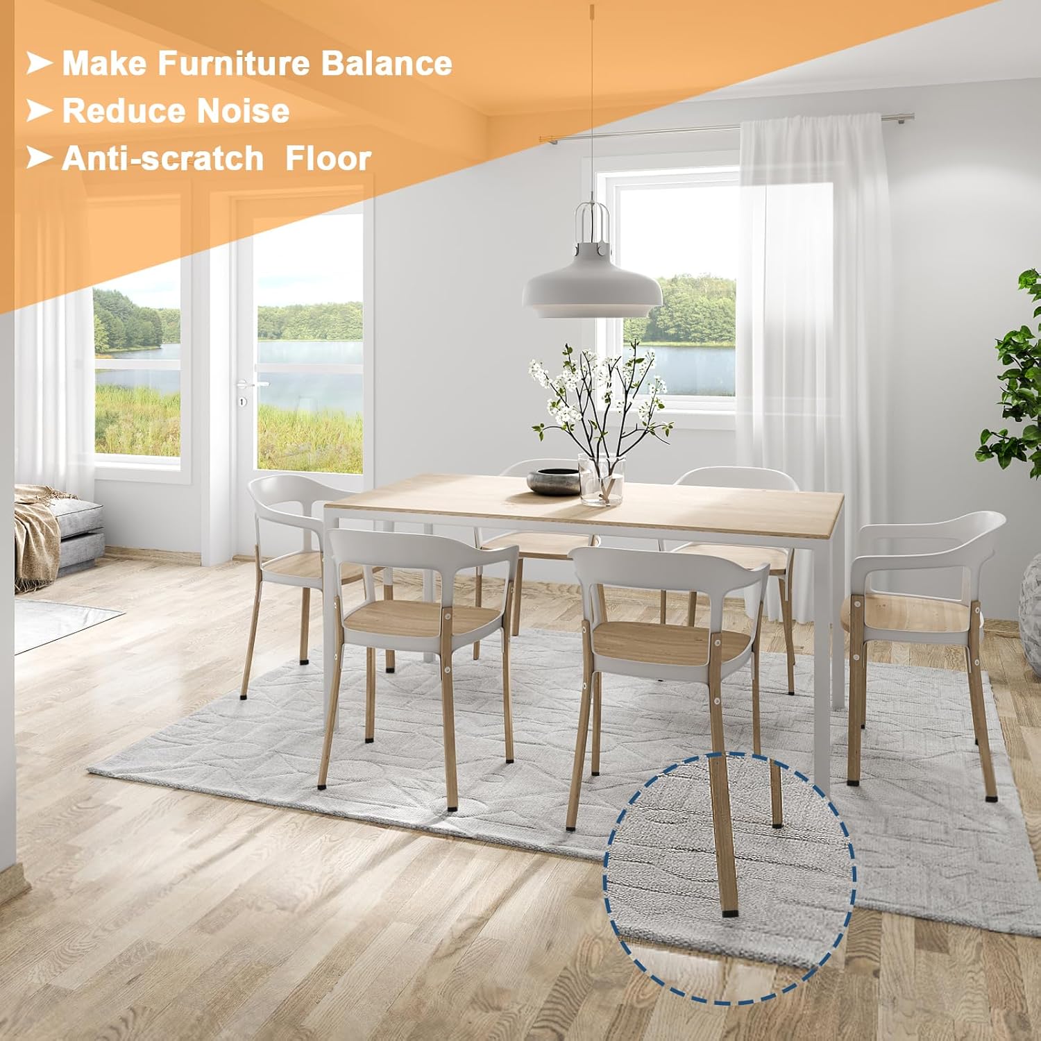 compatible with furniture legs over 1 inch in diameter to prevent cracking