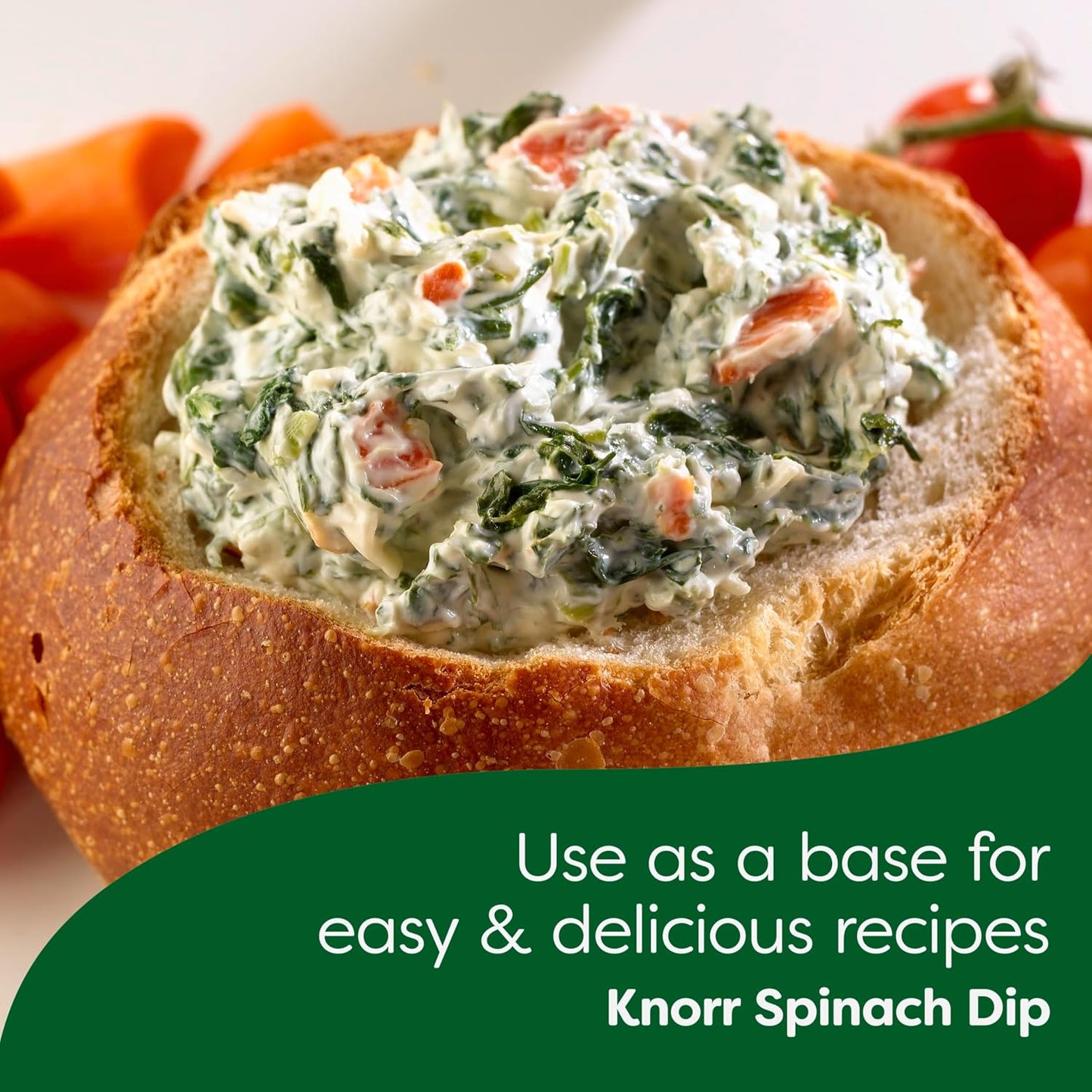 compatible with hundreds of knorr-published recipes (e.g., spinach dip, hot spinach & artichoke dip)