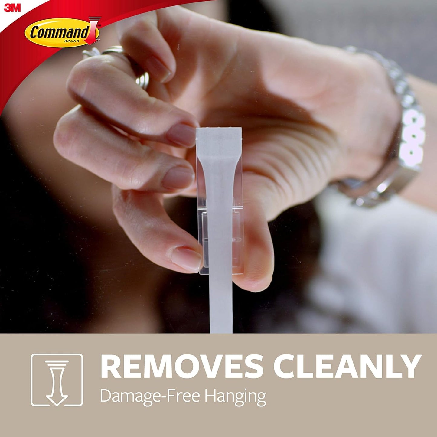 compatible with painted walls, finished wood, glass, tile, and metal
