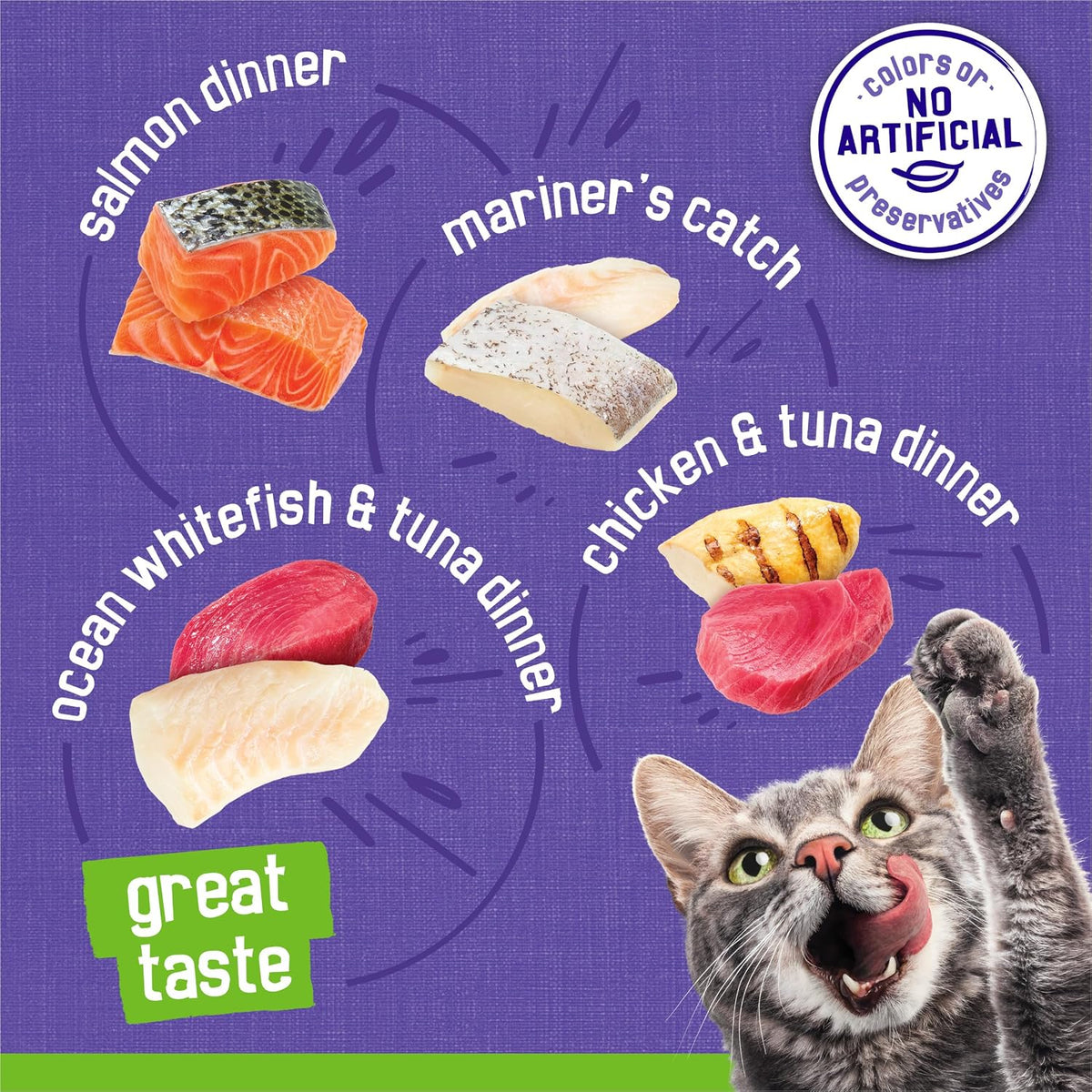 complete and balanced nutrition with added vitamins, minerals, and taurine