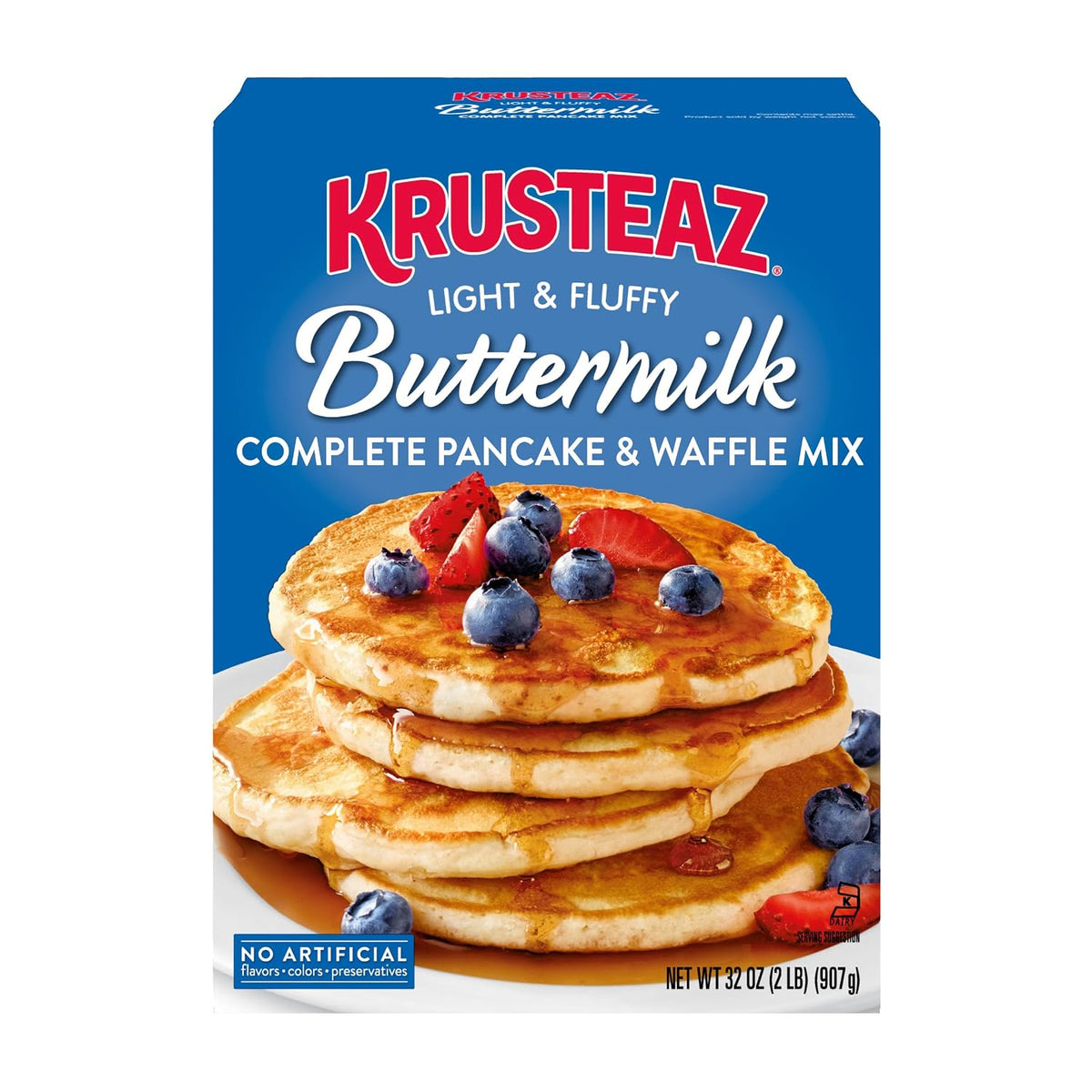 complete buttermilk pancake and waffle mix requiring only cold water
