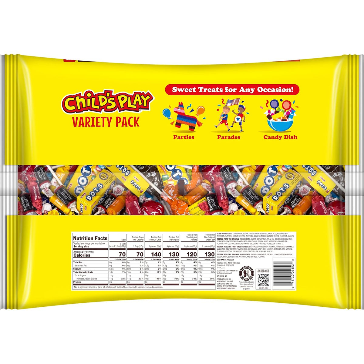 container type is resealable bag suited to event staging