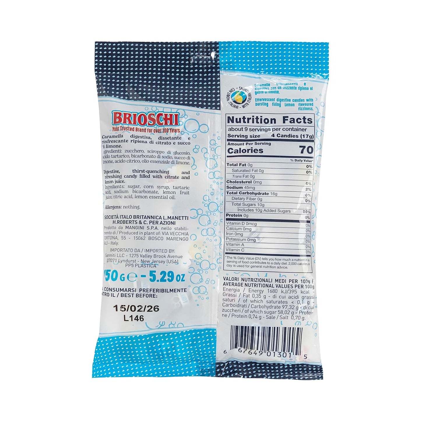 contains citrate and lemon juice for digestive support