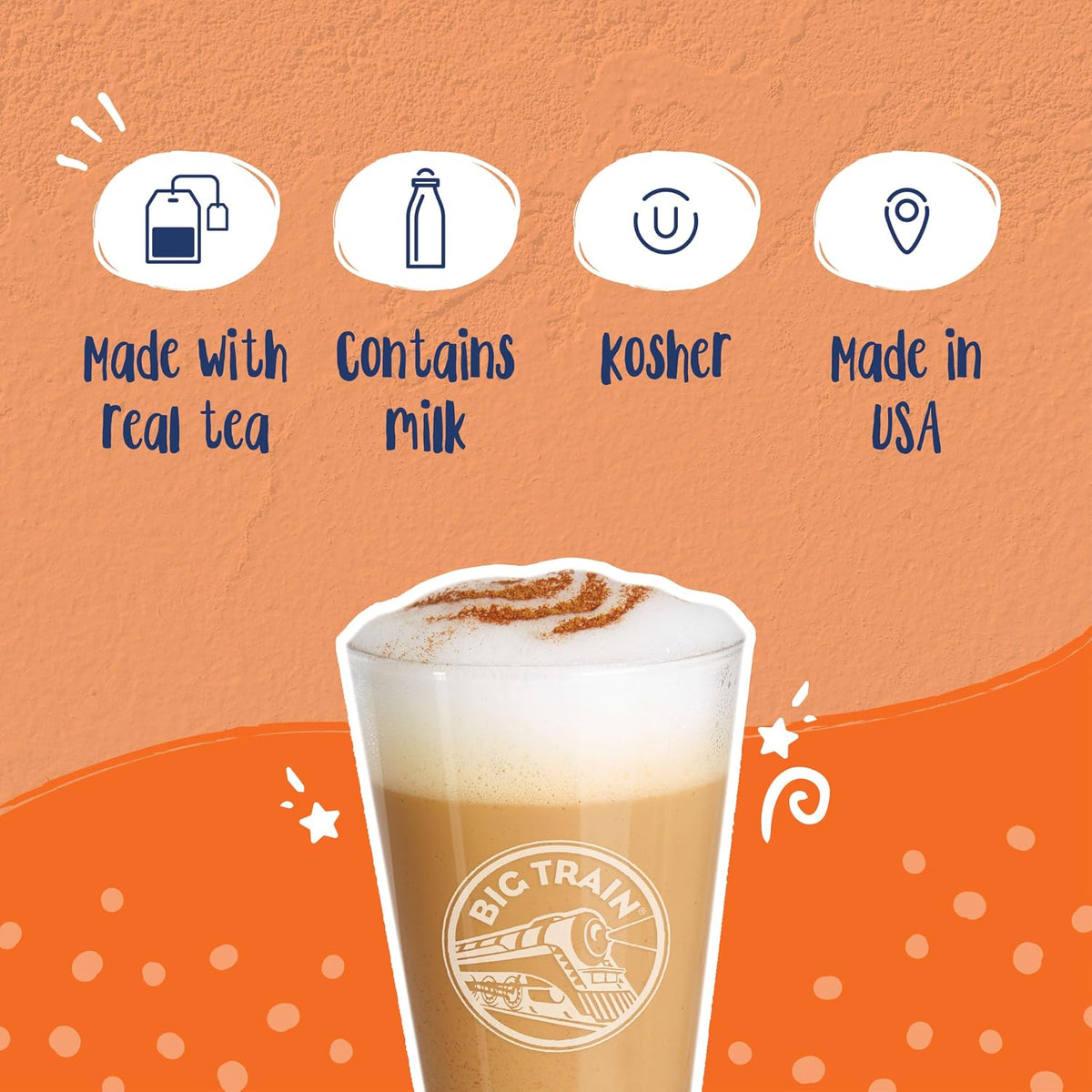 contains milk derivatives, honey granules, and madagascar bourbon vanilla for creaminess and sweetness
