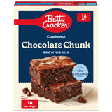 Betty Crocker Supreme Chocolate Chunk Brownie Mix for Birthday Parties, Simple Treats Kids Can Share