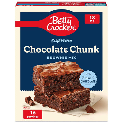 convenient dry brownie mix that requires only a few added ingredients and oven baking