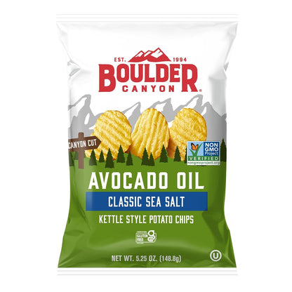 cooked in 100% avocado oil (buttery, high smoke-point oil)