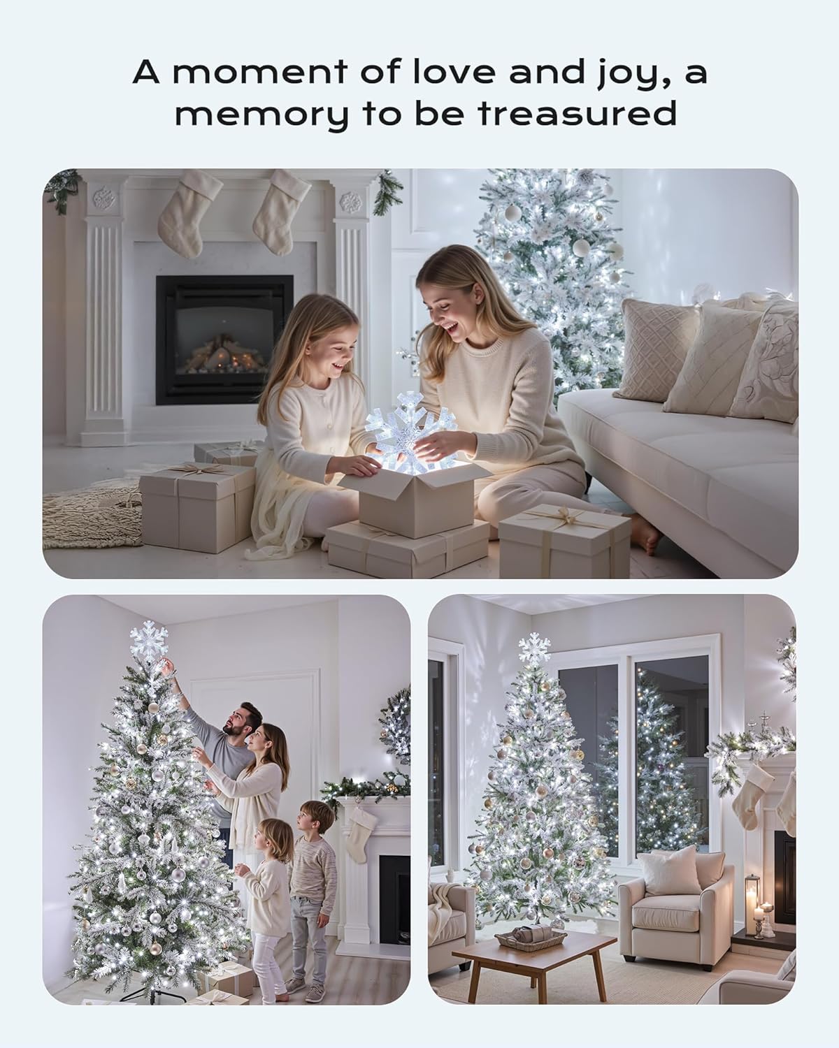 cool white illumination suitable for white christmas and vintage decor themes