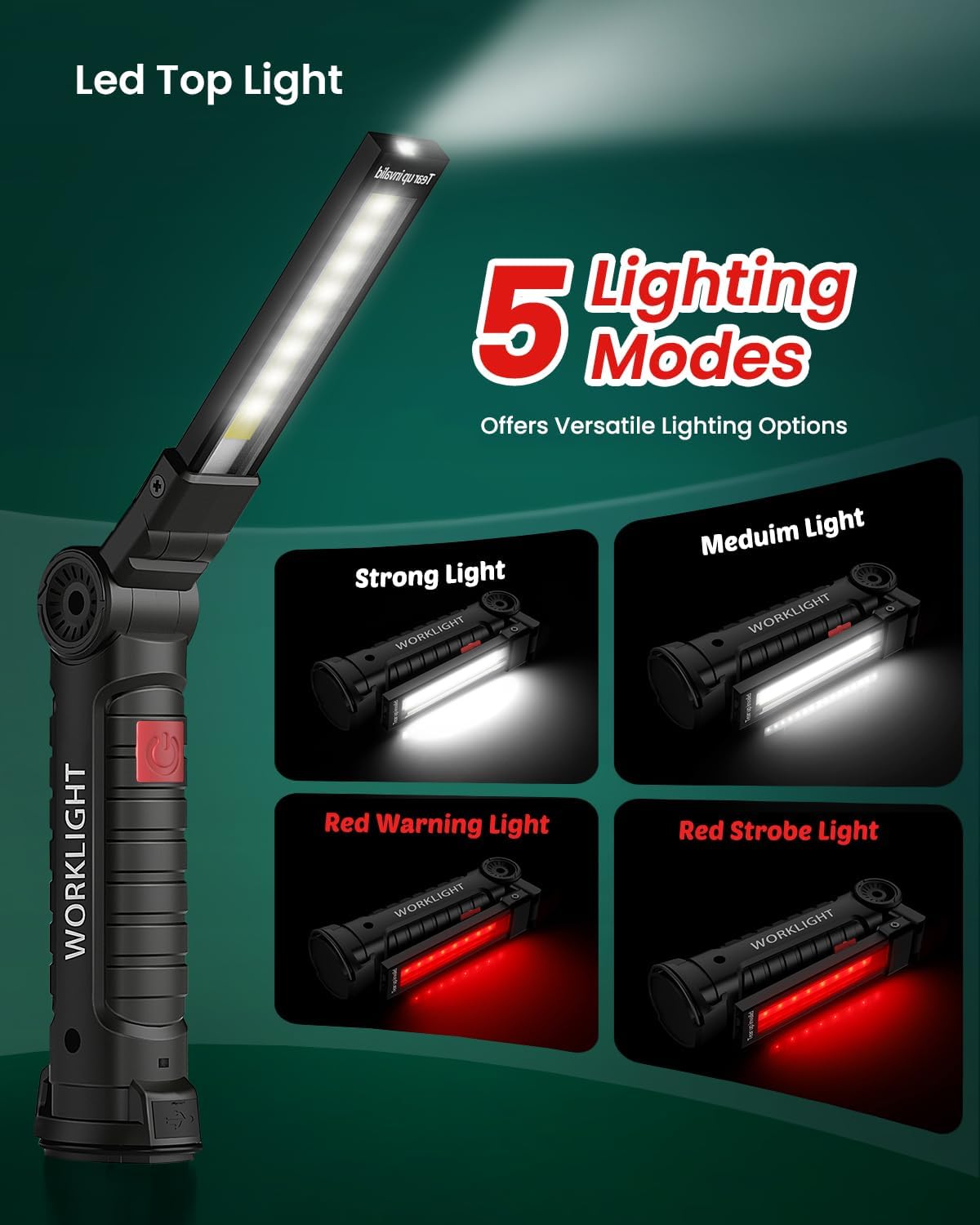 Coquimbo 2 Pack Rechargeable Work Light – Camping Lantern Replacement for Tent, Campsite, Night Hike