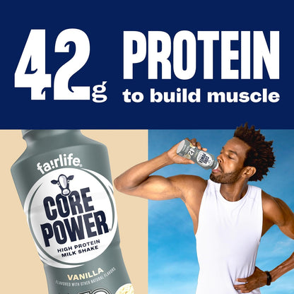 Core Power Elite High Protein Shake – Time-Saving Breakfast Shake for High-Performing Professionals, 42g Protein, 14oz, 12 Pack