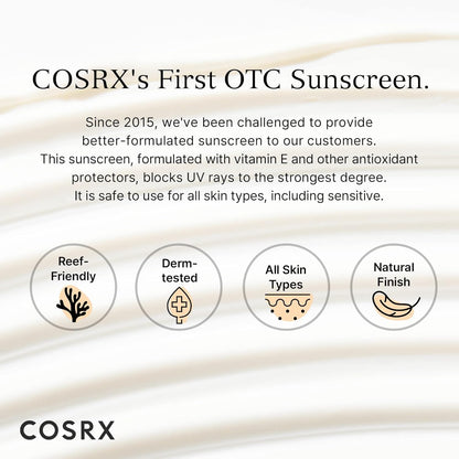 COSRX Vitamin E Vitalizing Sunscreen – Mindful Multi-Step Routine Favorite, Hydrating K-Beauty Sunscreen