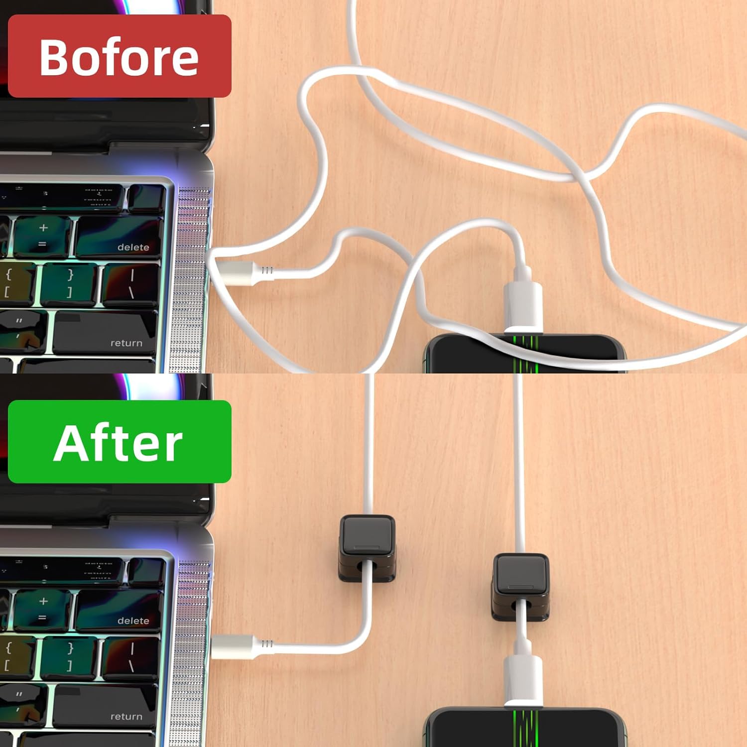 Costop Cable Management Clips – Co-Working Space Wire Holder for Tidy, Productive Workstations