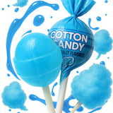 Zestix Cotton Candy Mini Lollipops – 65 Count Individually Wrapped Blue Candy for Kids' Party Favors & Goodie Bags