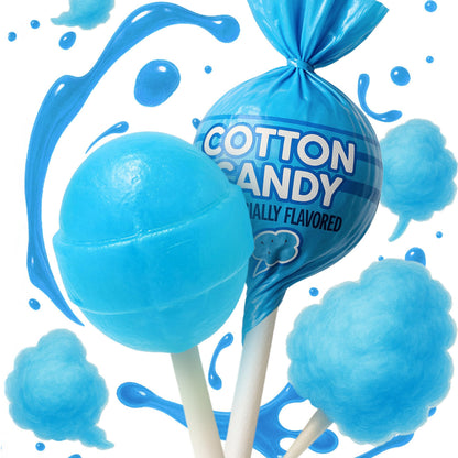Cotton Candy Mini Lollipops – 65 Count Bulk Candy Pack, Individually Wrapped – Sweet Blue Suckers for Kids, Parties, Birthdays, Events & Parades