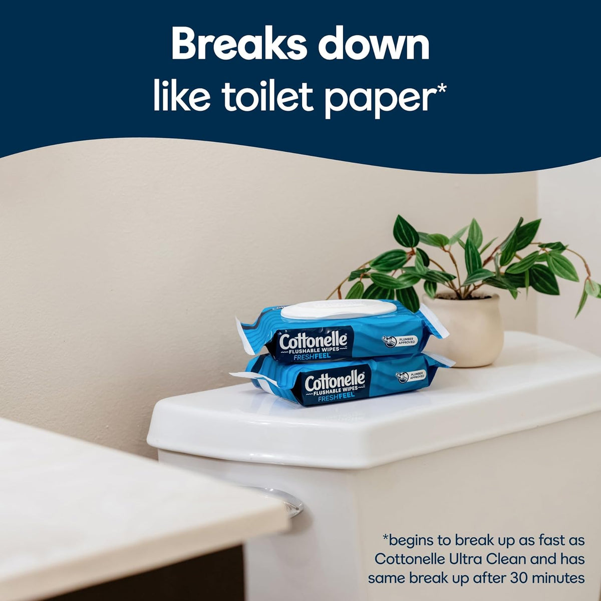 Cottonelle Flushable Wipes – Chemical-Free Wipes for the Sensitive Skin Household Bath