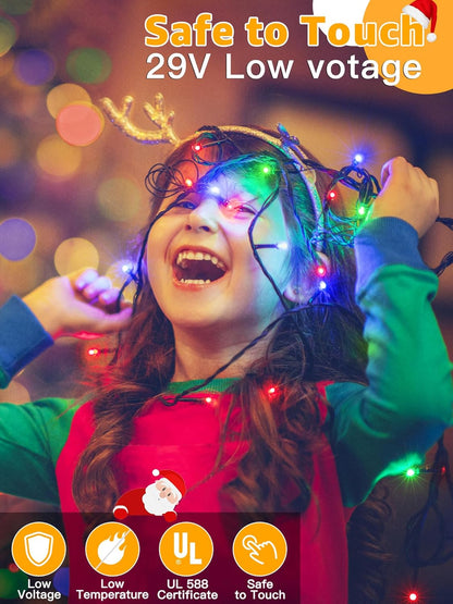 CozyHOME LED Lights with Auto Shutoff Timer – Sleep Safe, Allergen Free & Cool Surface Holiday String Lights