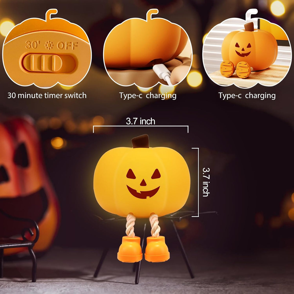 Cozziapet Cute Character Table Lamp – Touch-Controlled Mood Light for Cozy Reading Corner and Family Living Room