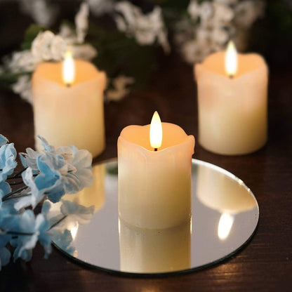 cr2450 coin battery per candle delivering 400+ hours of light, easily replaceable via bottom tab