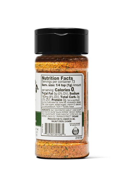 cracked pepper, garlic, onion, lemon, and herb santa maria-style blend