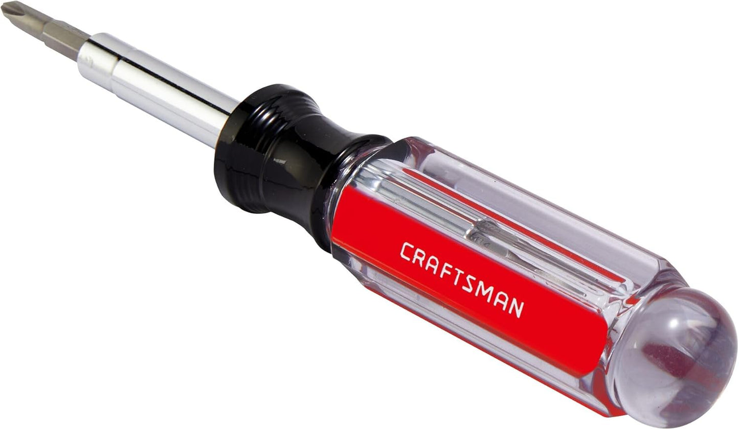 CRAFTSMAN 6-in-1 Screwdriver – Practical Birthday Gift for Dad, Multi-Bit Tool for Home Repairs
