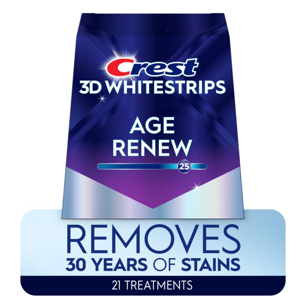 Crest 3D Whitestrips Age Renew – Calming Bathroom Brightening Ritual, 21 Gentle Treatments
