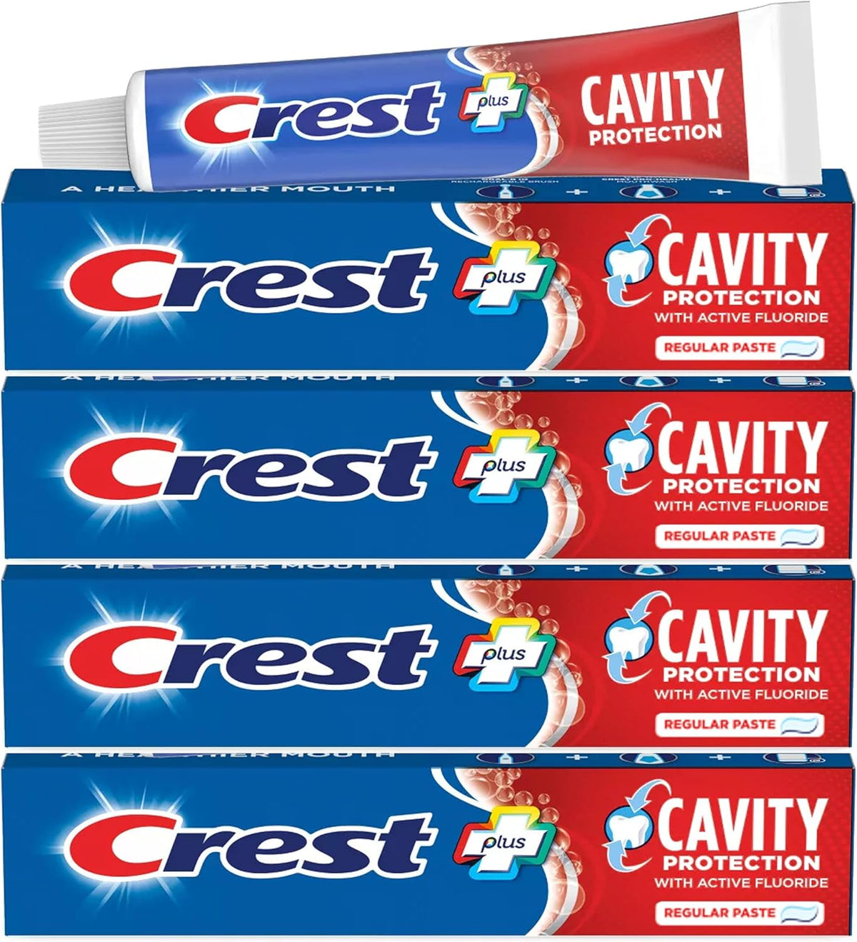 Crest Cavity Protection Toothpaste – Travel-Ready Squeeze Tubes for Overnight Bags and Road Trips