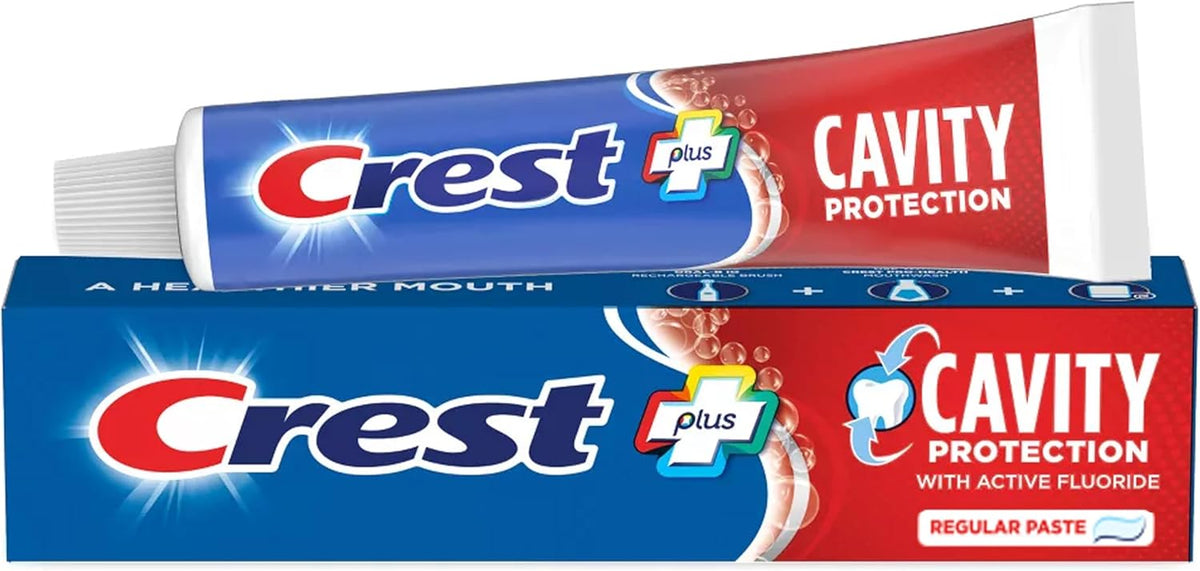 Crest Cavity Protection Toothpaste – Travel-Ready Squeeze Tubes for Overnight Bags and Road Trips